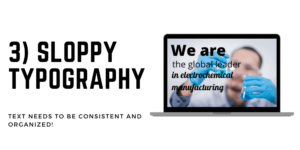 sloppy typography example life science websites